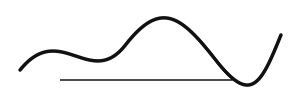 A scan-shaped signature: one long looping stroke in black ink on white, with a straight ruled line running under it.